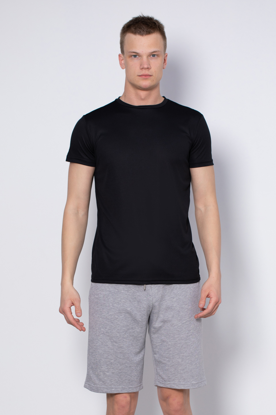 Basıc sporcu t-shirt-TONY Siyah