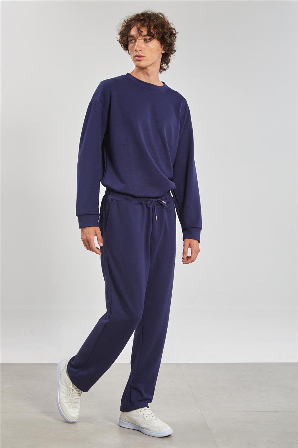 Beli Bağlamalı Erkek Eşofman Altı - Lacivert 