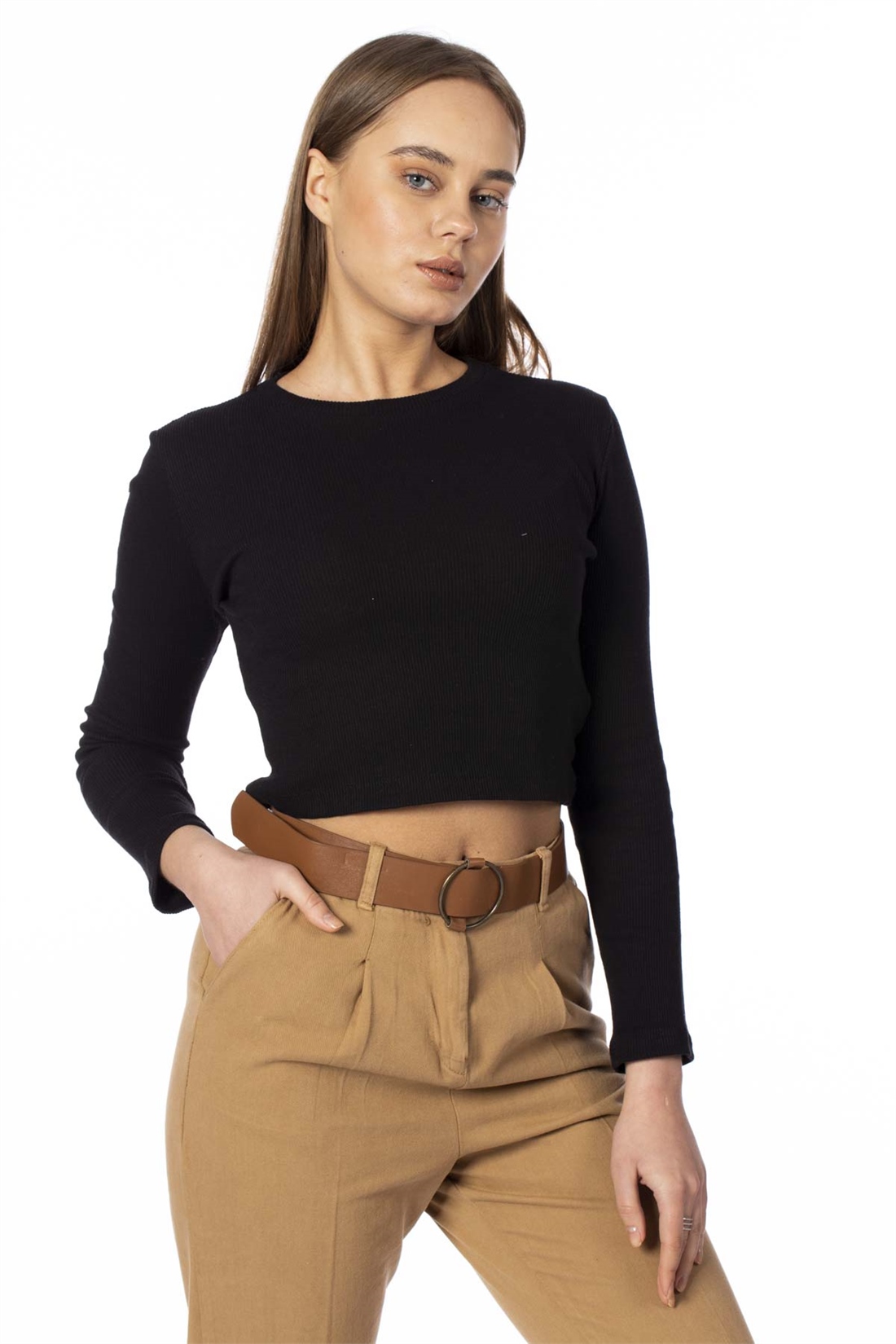 Bisiklet Yaka Body-Siyah