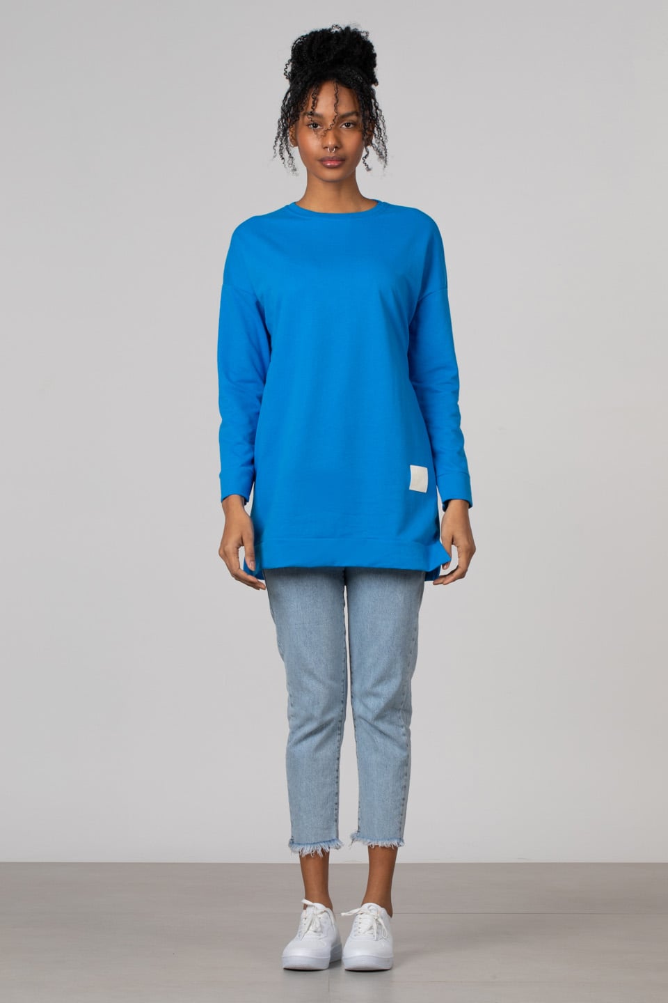 Bisiklet yaka sweatshirt-DVN0148 Saks