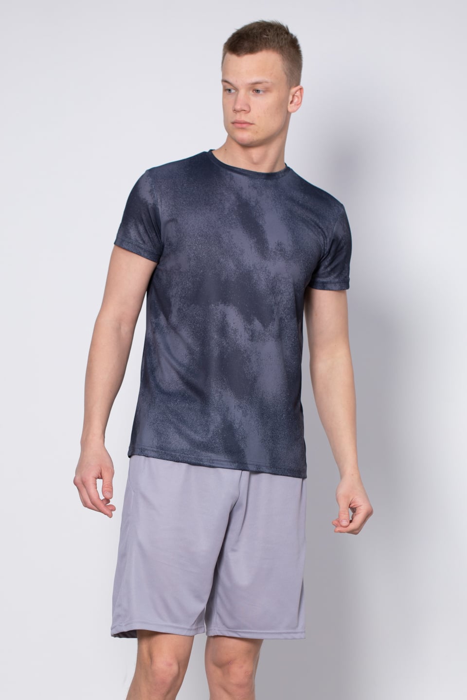 Bisiklet yaka t-shirt-RADZIM Antrasit