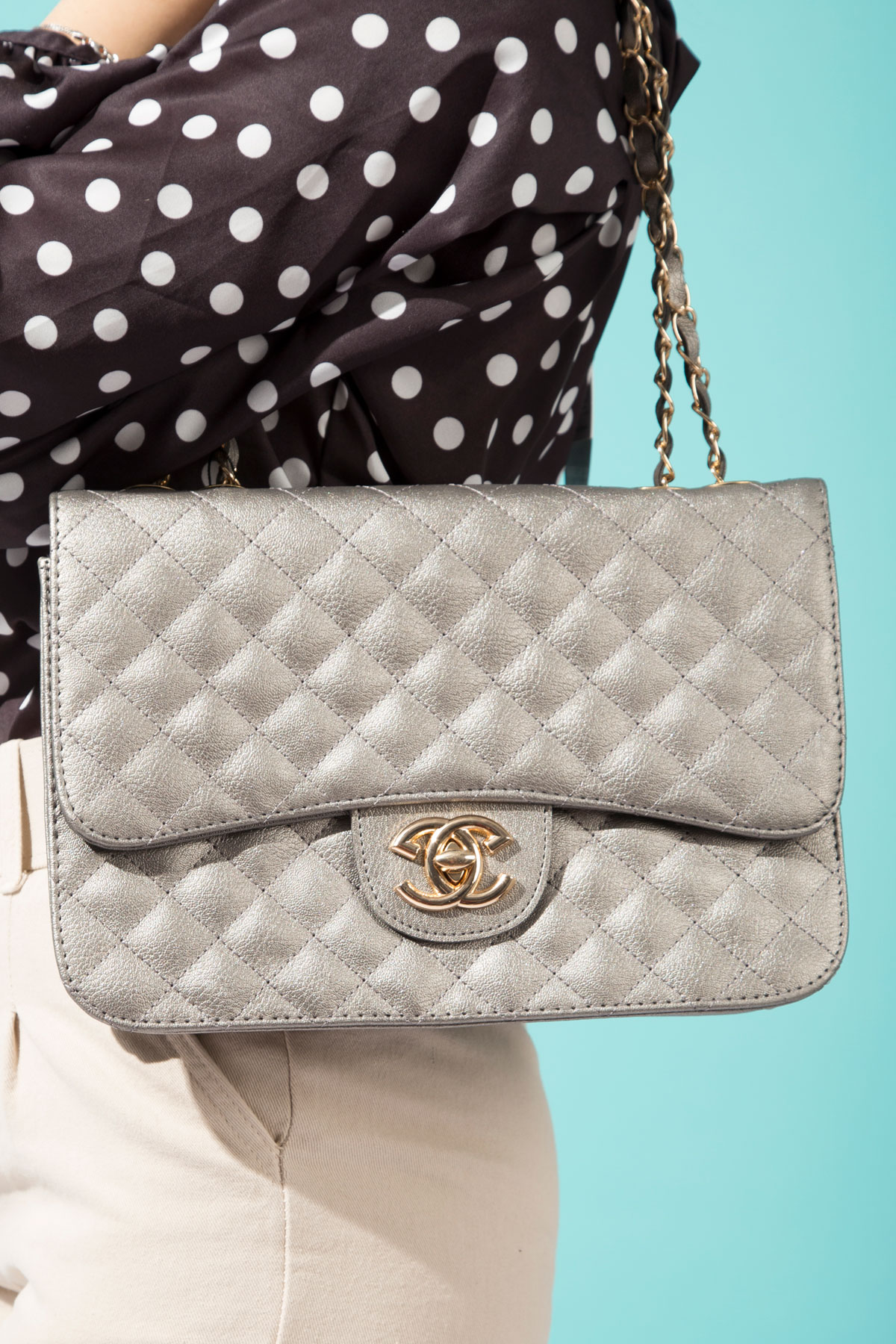 Çapraz bayan çantası-125 Gümüş