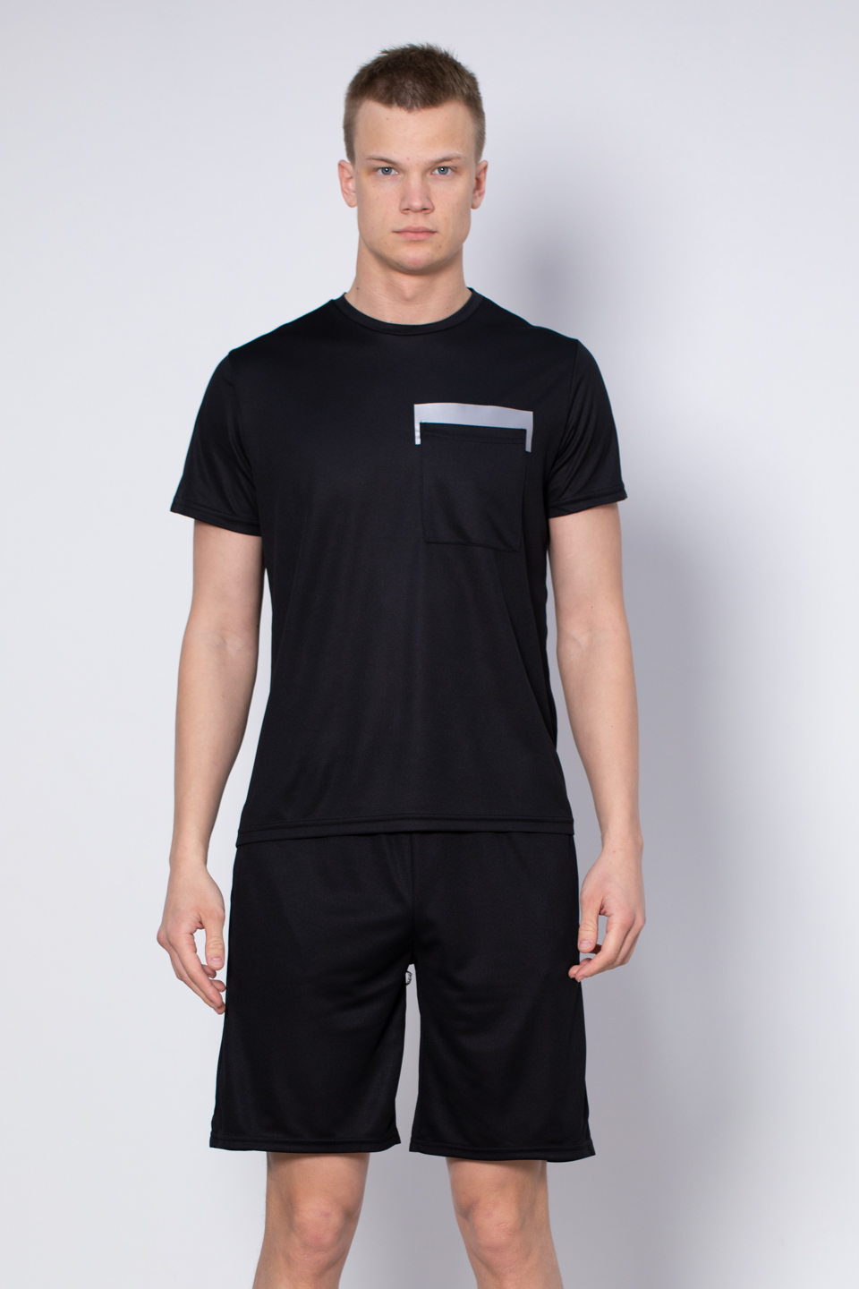 Cep detaylı t-shirt-JADON Siyah
