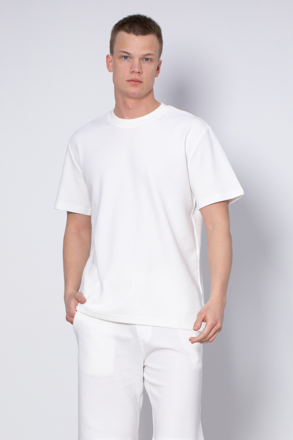 Cepli ottoman t-shirt-2305 Ekru