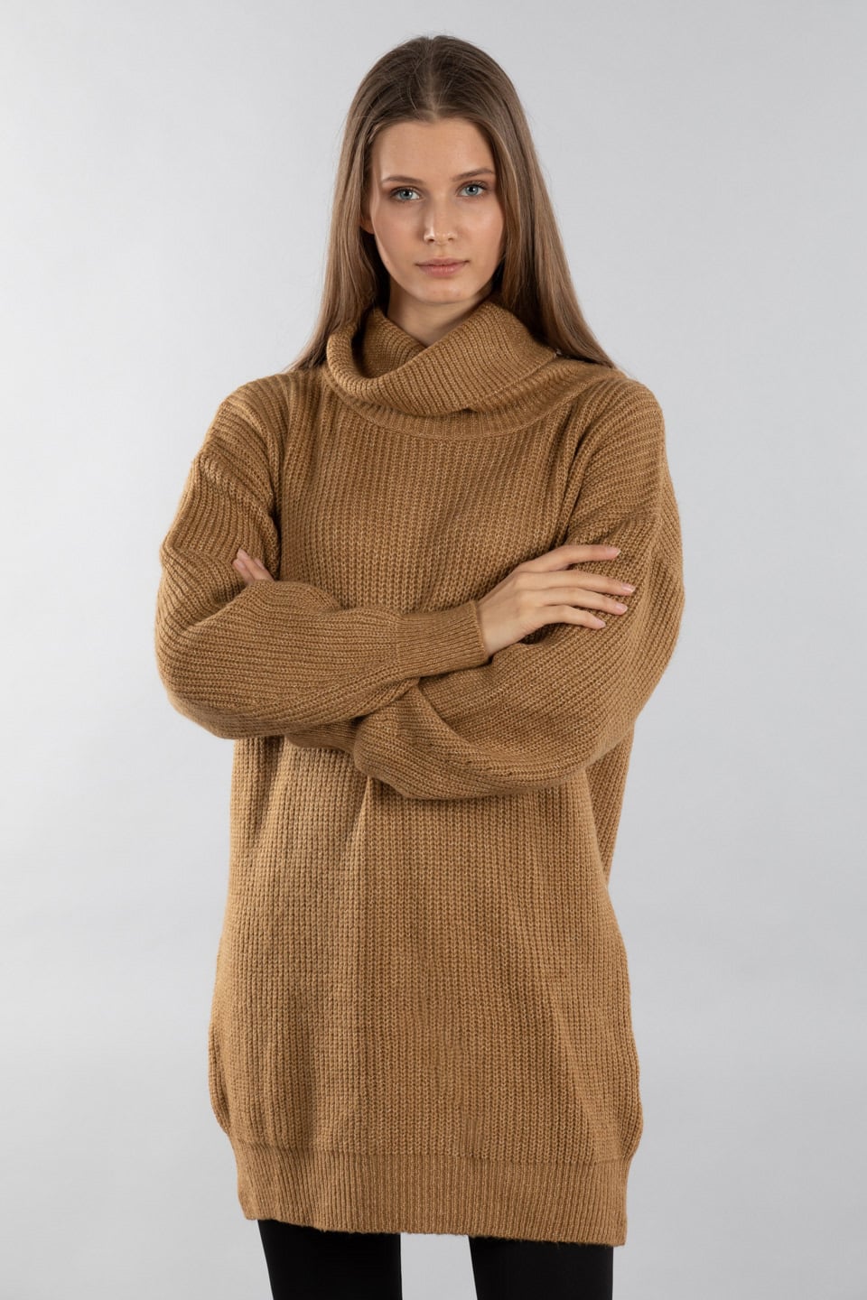 Degaje yaka triko kazak-18046 Camel