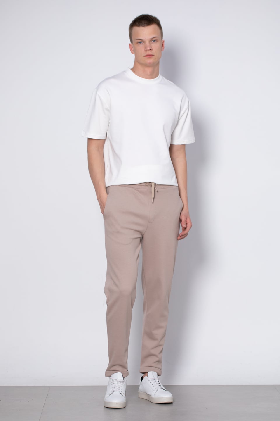 Double paça pantolon-9036 Kum Beji