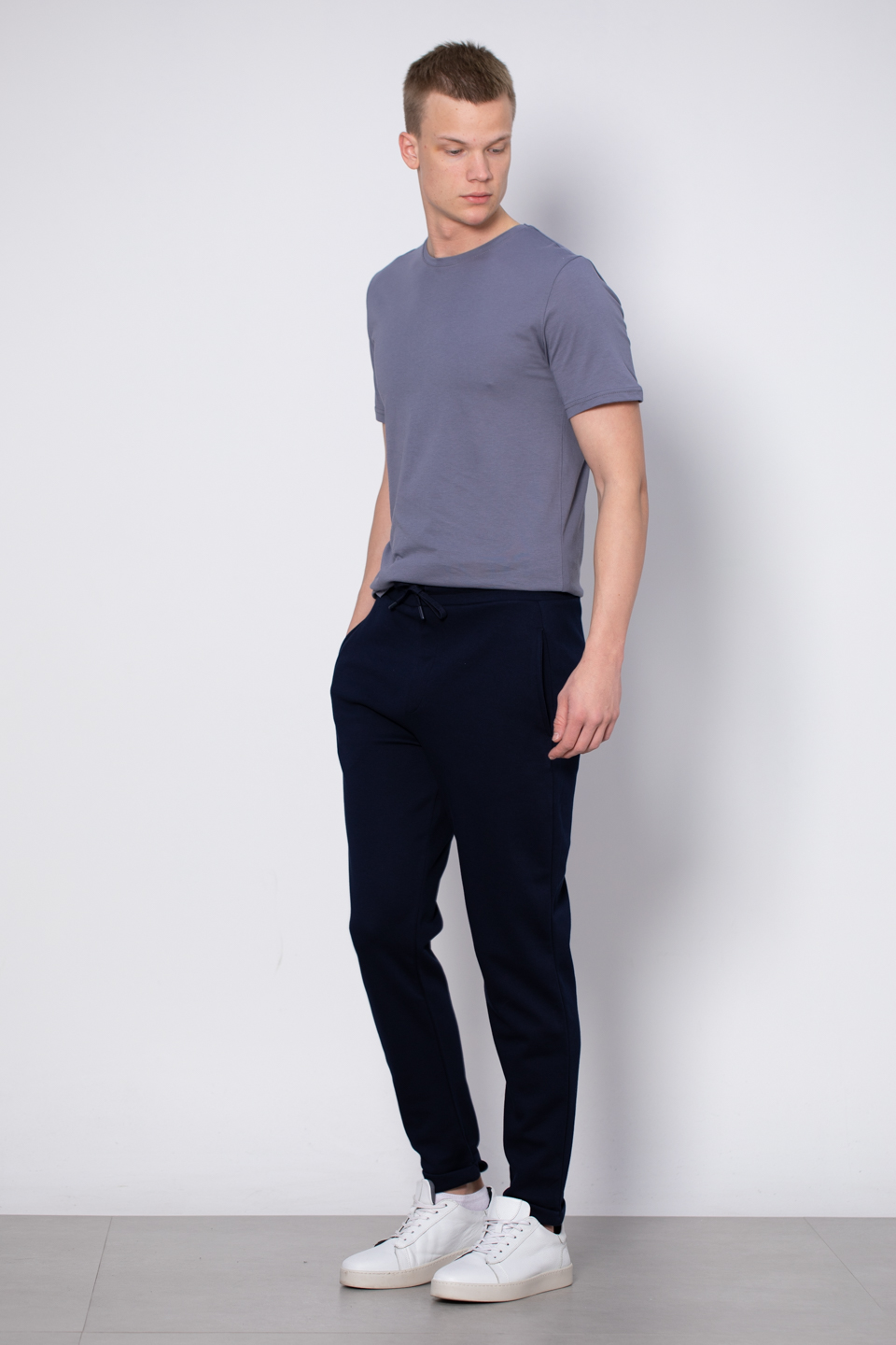 Double paça pantolon-9036 Lacivert