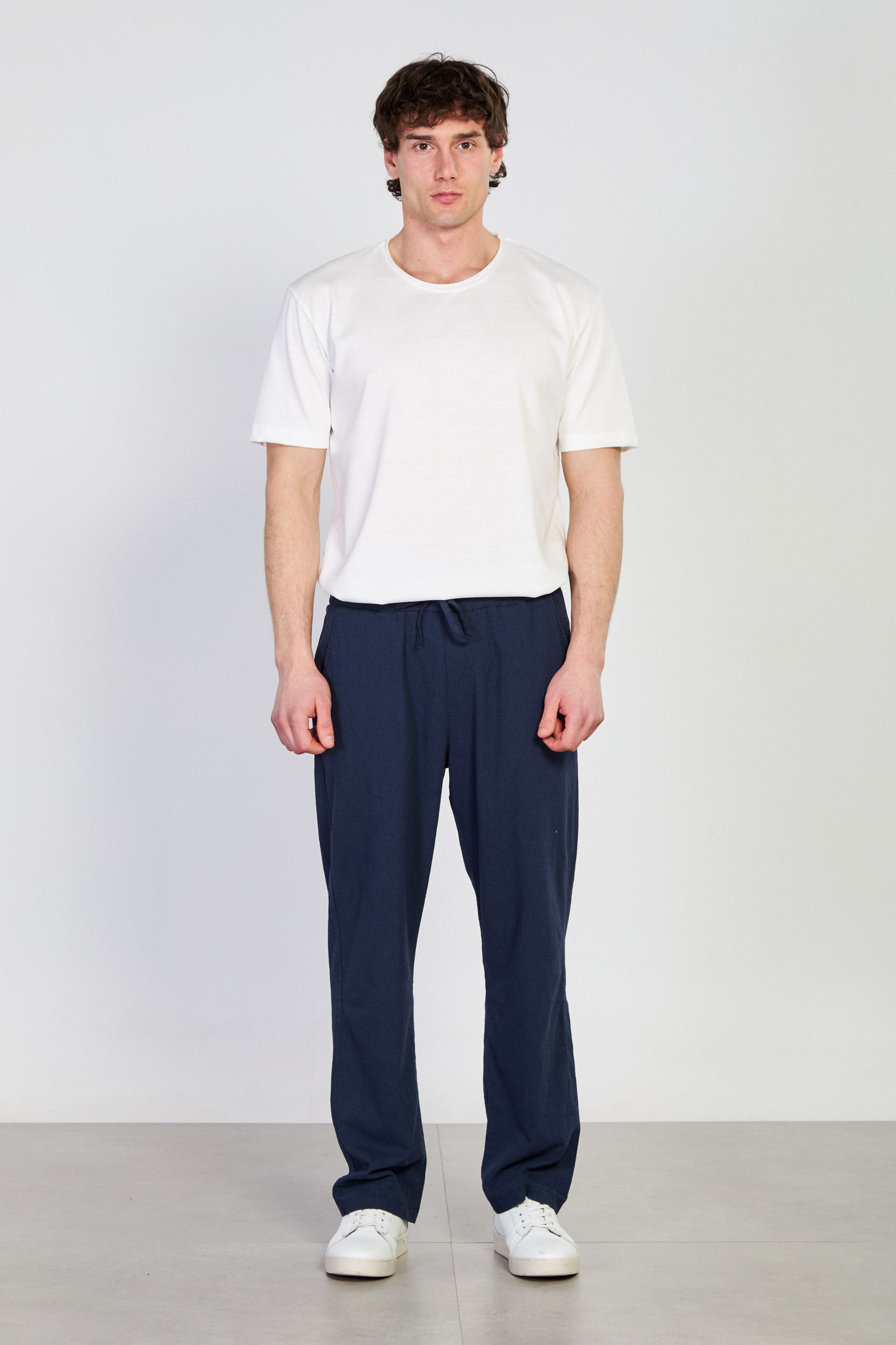 Erkek Dökümlü Pantolon - Lacivert