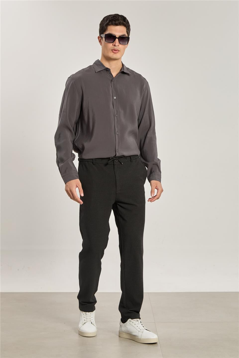 Erkek Klasik Jogger Pantolon - Siyah