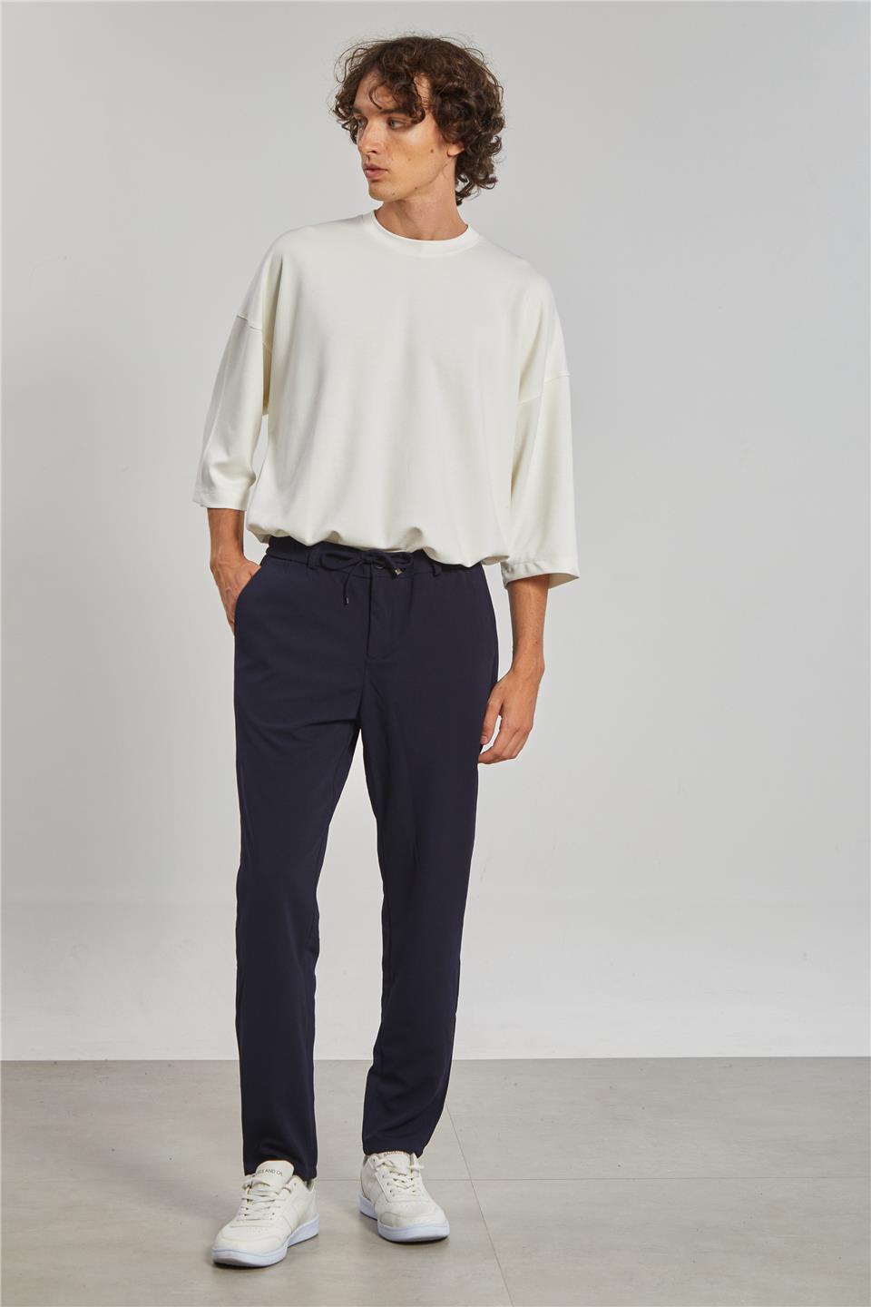 Erkek Fleto Cep Jogger Pantolon - Lacivert