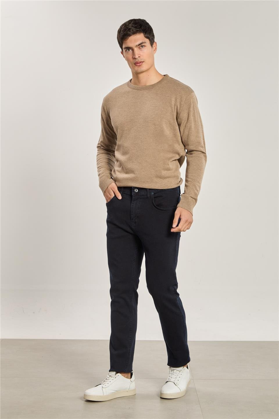 Erkek Regular Fit Jean Pantolon Bolero - Blue Black