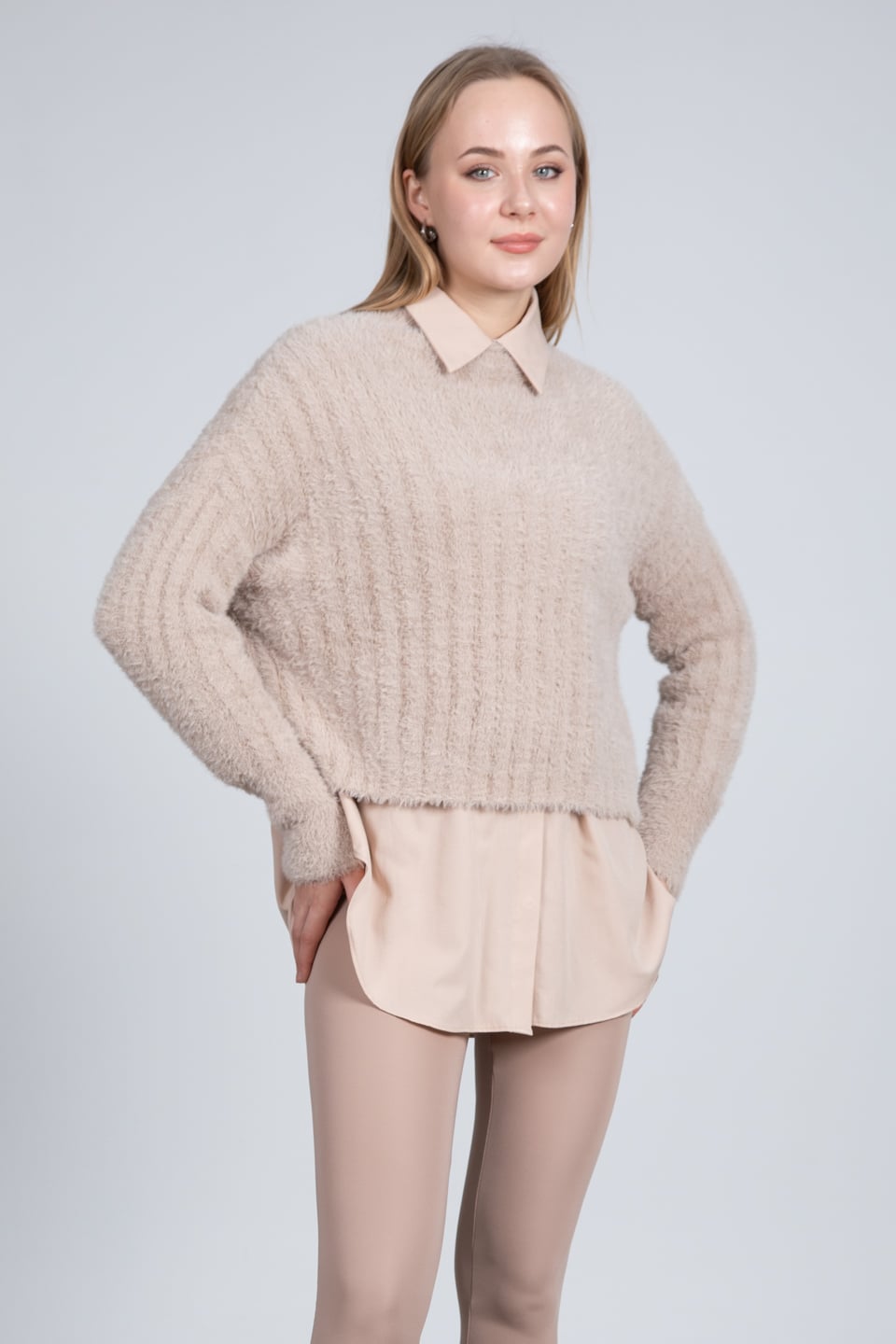 Fitilli sakallı kazak-23105 Taş
