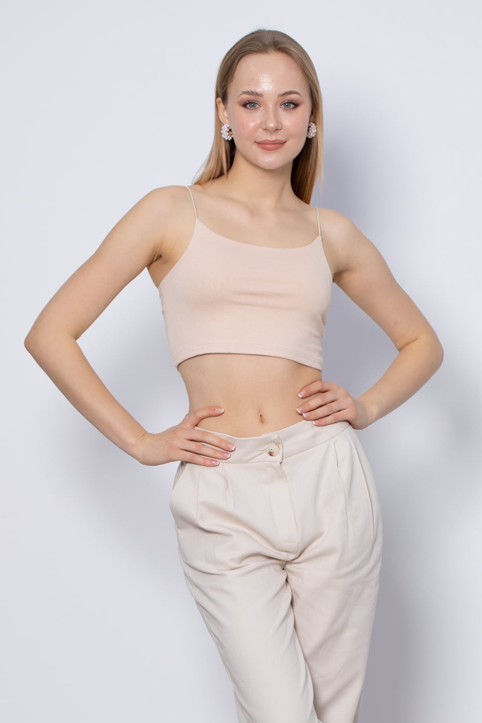 İnce askılı crop Ten