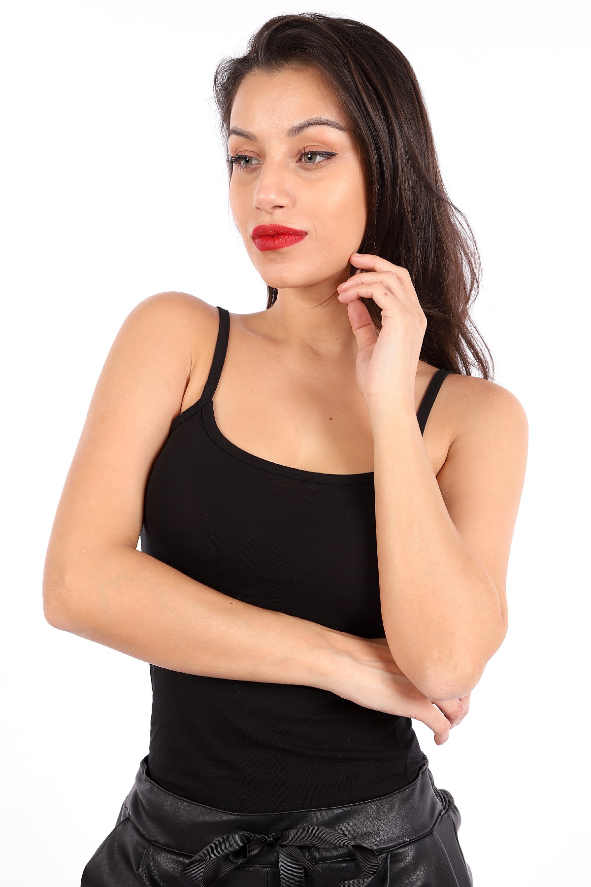 İp Askılı Atlet-Siyah