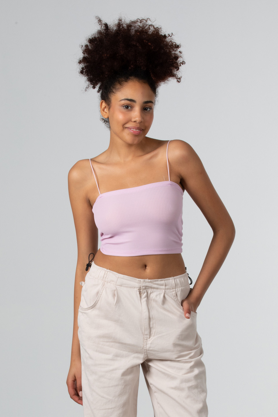 İp askılı crop body-S0011147 Lila