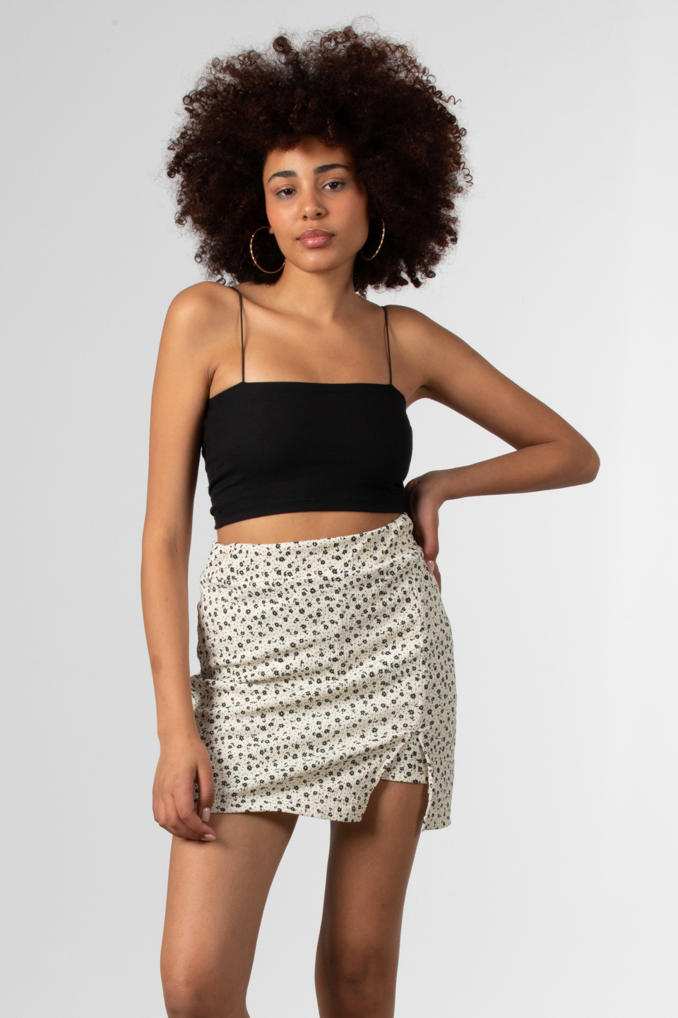 İp askılı crop body-S0011147 Siyah