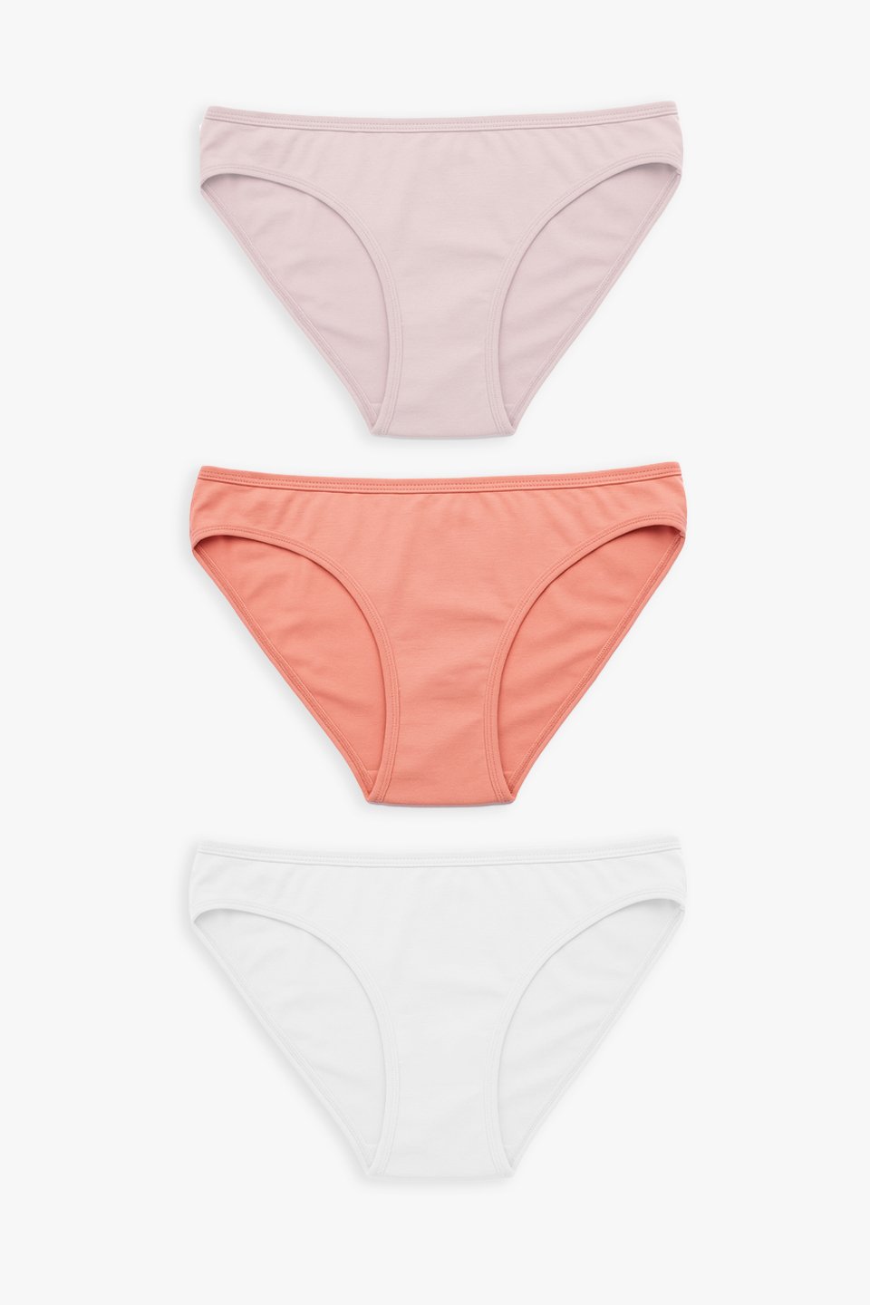 Kadın 3'lü Külot - Pembe/Pudra/Beyaz