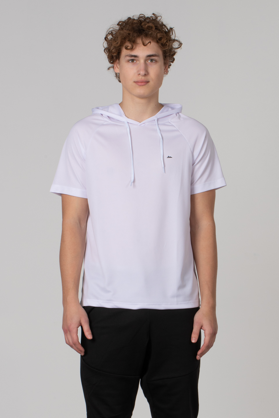 Kapüşonlu sporcu t-shirt-RAGNA Beyaz