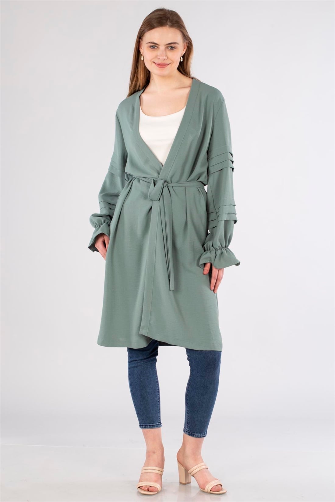 Kolları Detaylı Tunik Kap-Mint