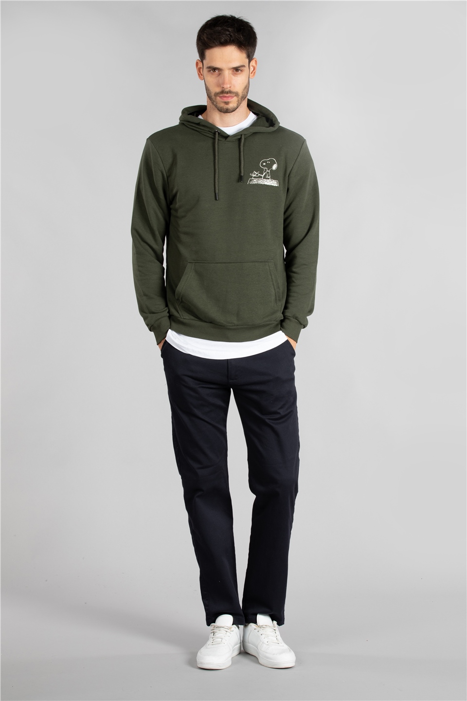 Likralı regular fit chino pantolon-004 Lacivert