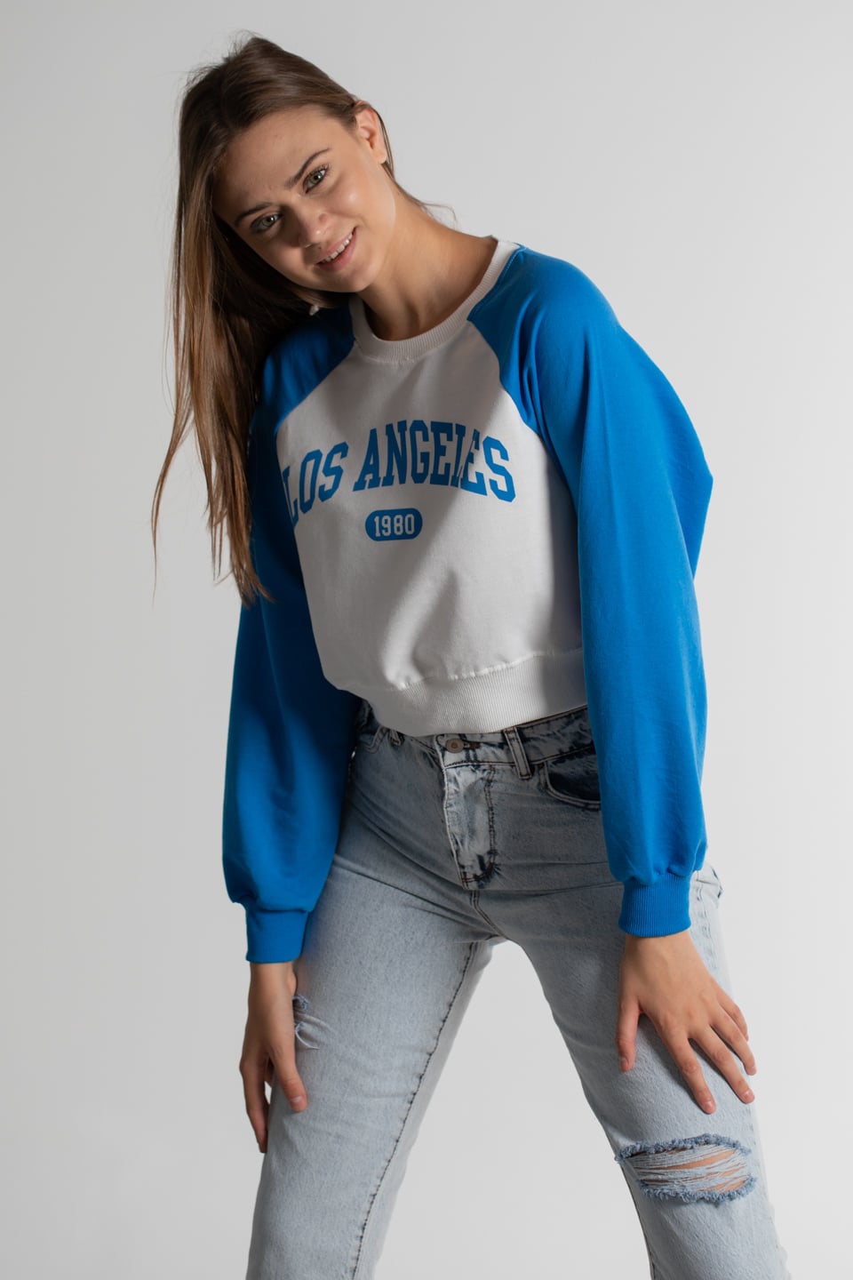 Los Angeles Baskılı T-Shirt - Saks