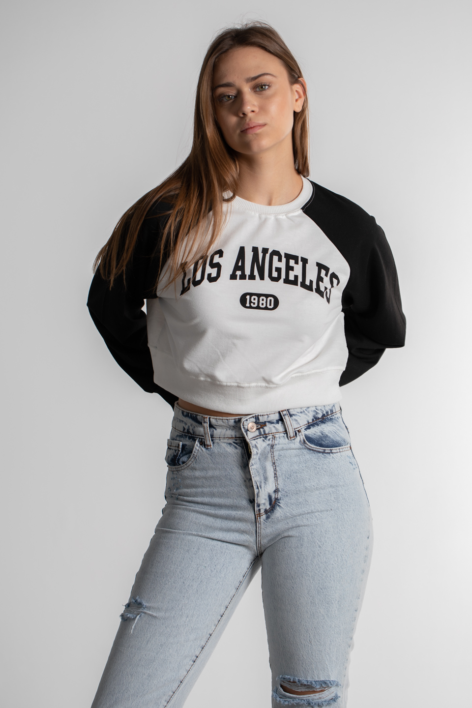 Los Angeles Baskılı T-Shirt - Siyah
