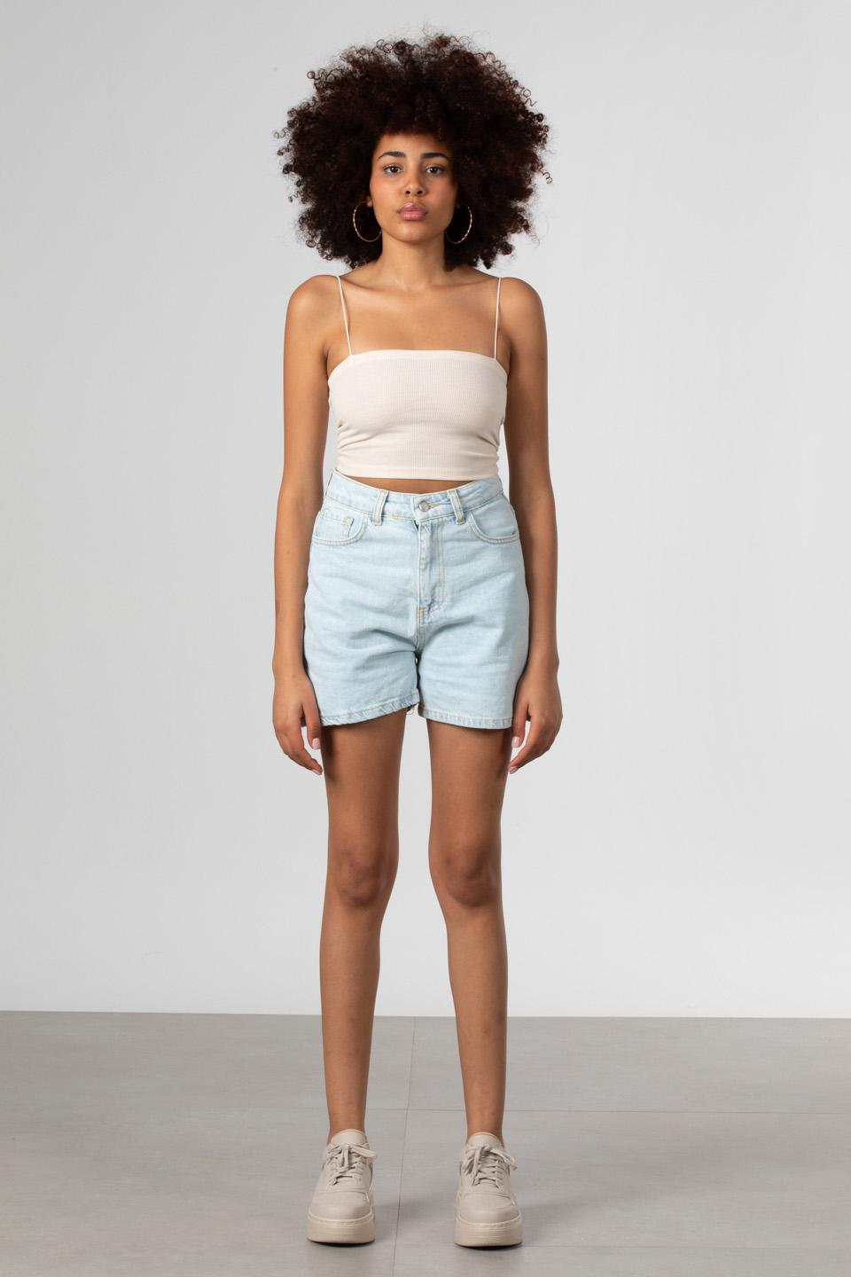 Mini jean şort-1033 Buz Mavi