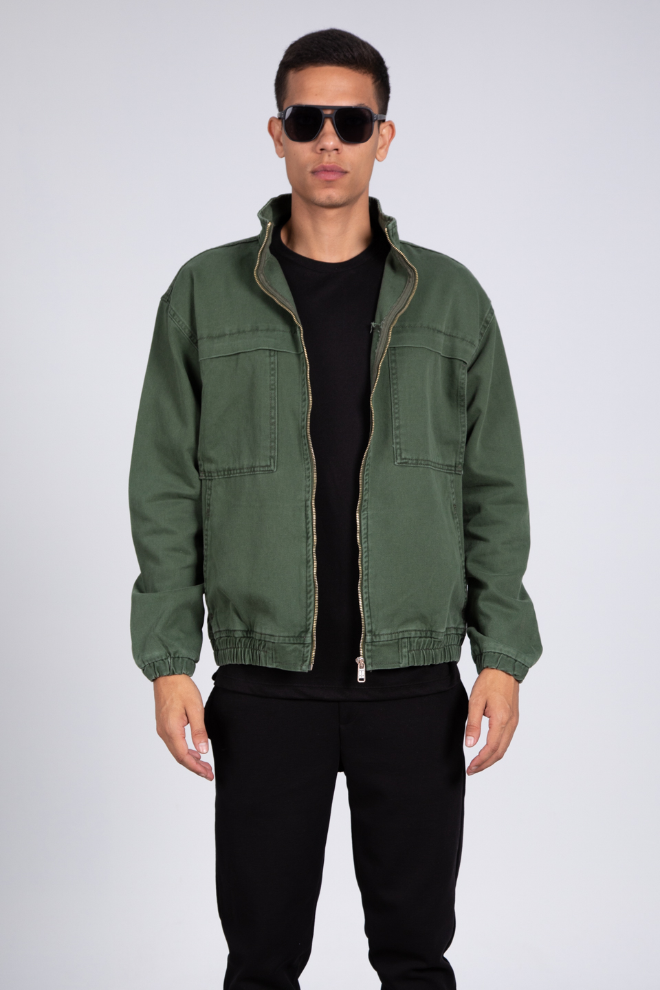 Ön arka parçalı 90's kot mont-165 Haki