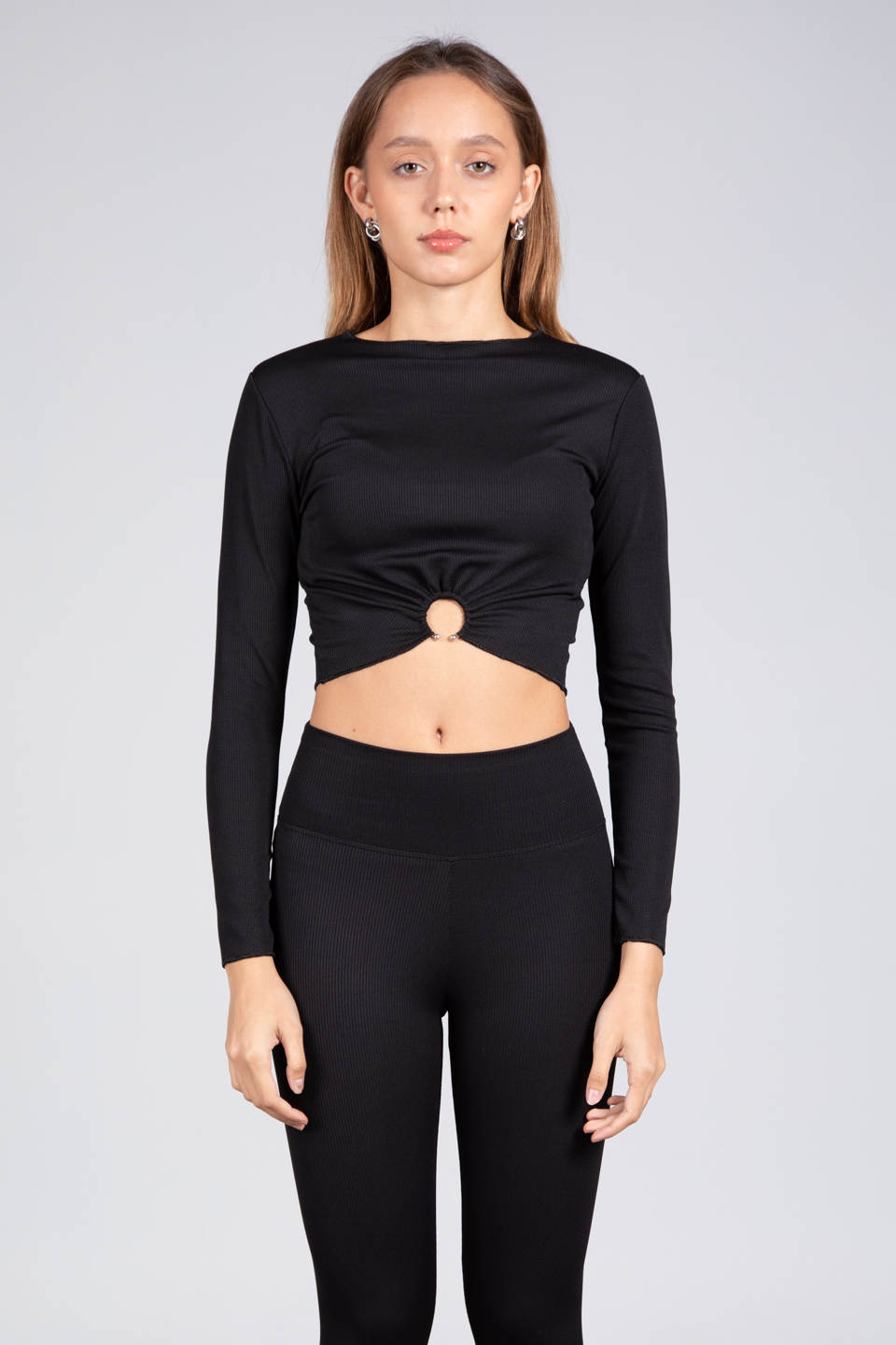 Önü aksesuarlı body-DVN0476 Siyah