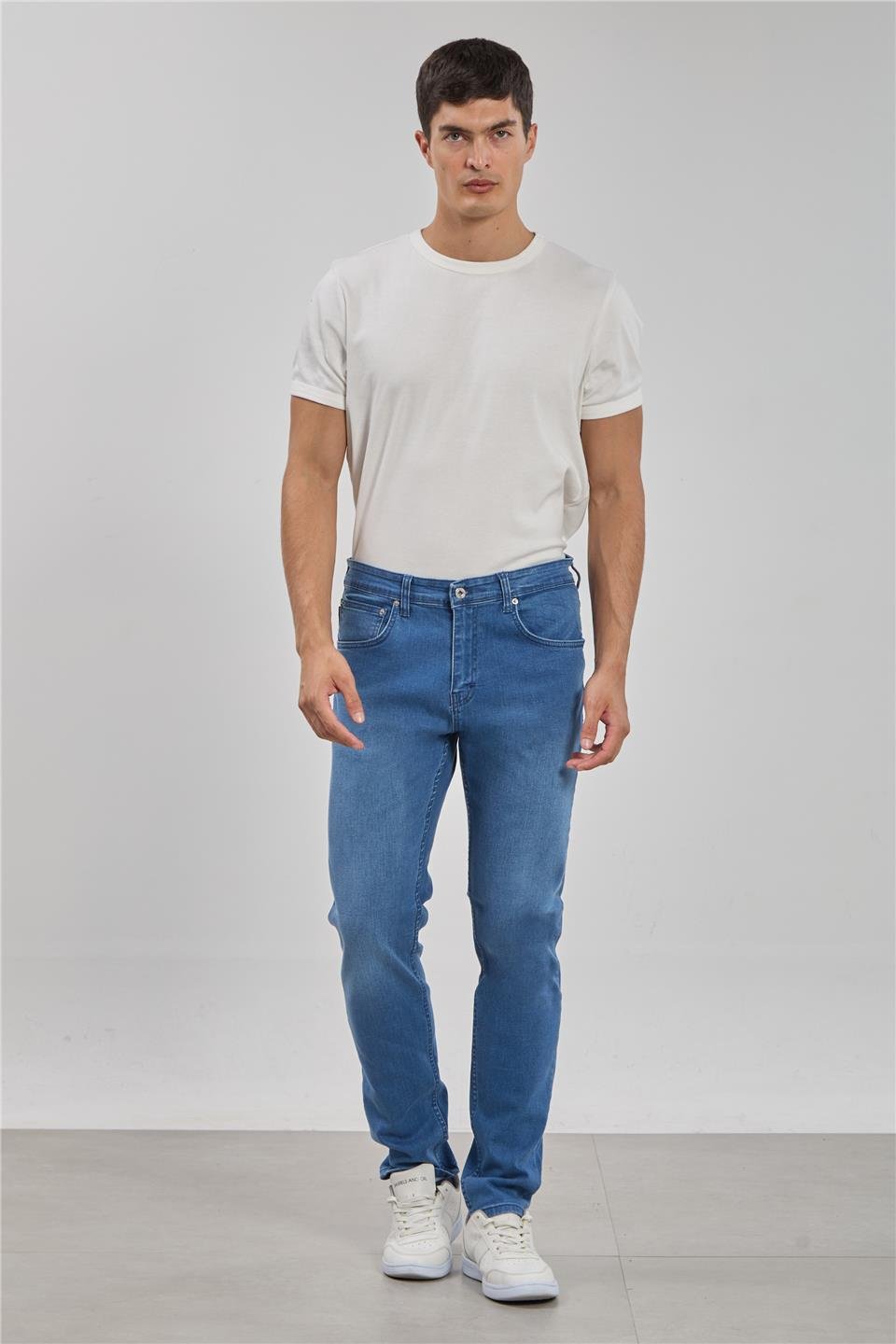 PABLO-Regular fit pantolon-5141 Mavi