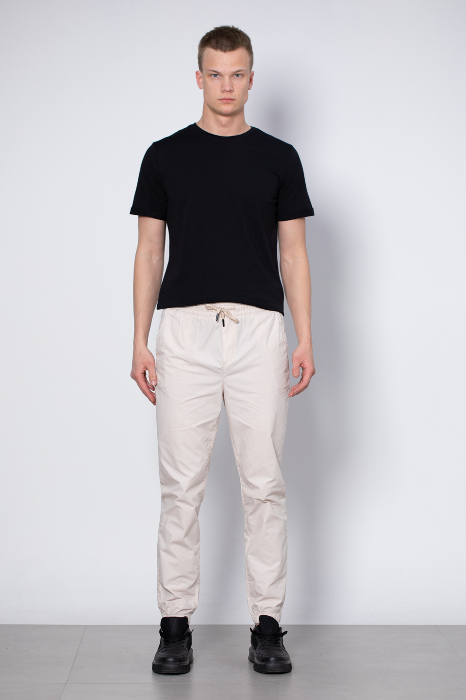 Paça lastikli pantolon-5008 Vizon
