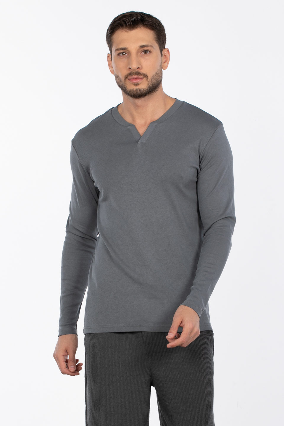 Patlı düğme detay sweat-5066 A.Haki