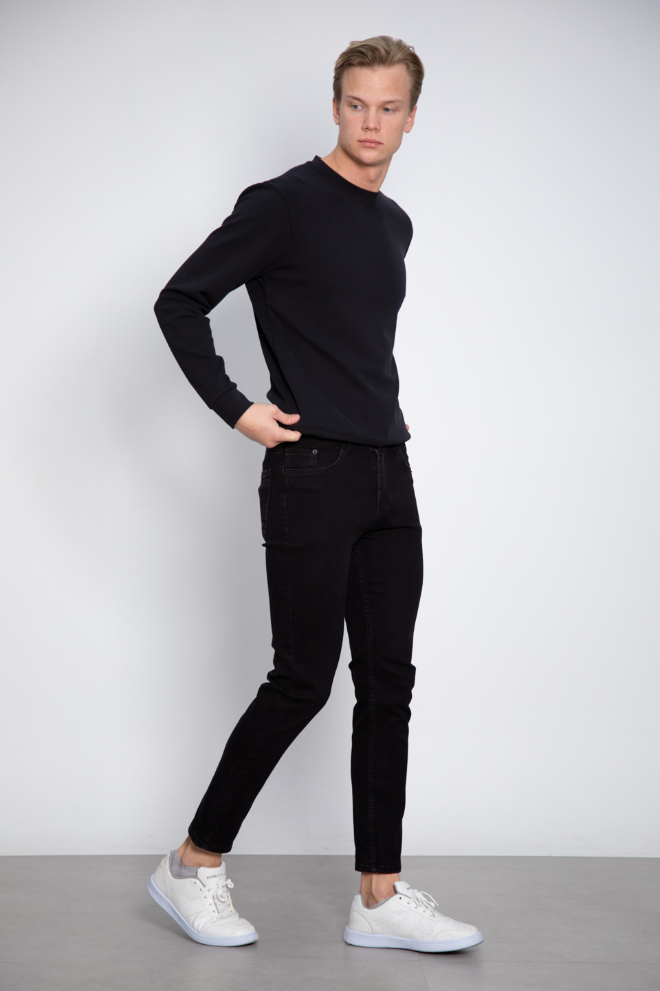 Paul-Slim fit jean pantolon-5220 Siyah