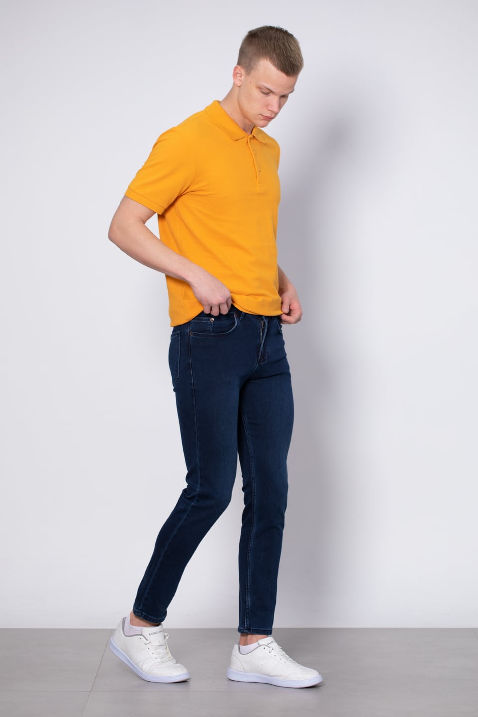 PAUL Slim fit pantolon-2220 Mavi