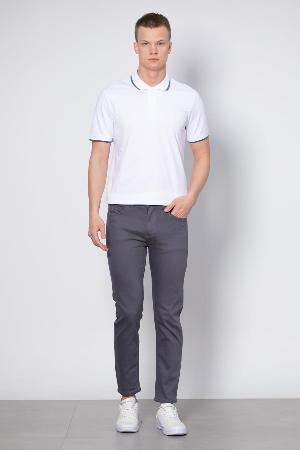 PAUL Slim fit pantolon-5116 Antrasit