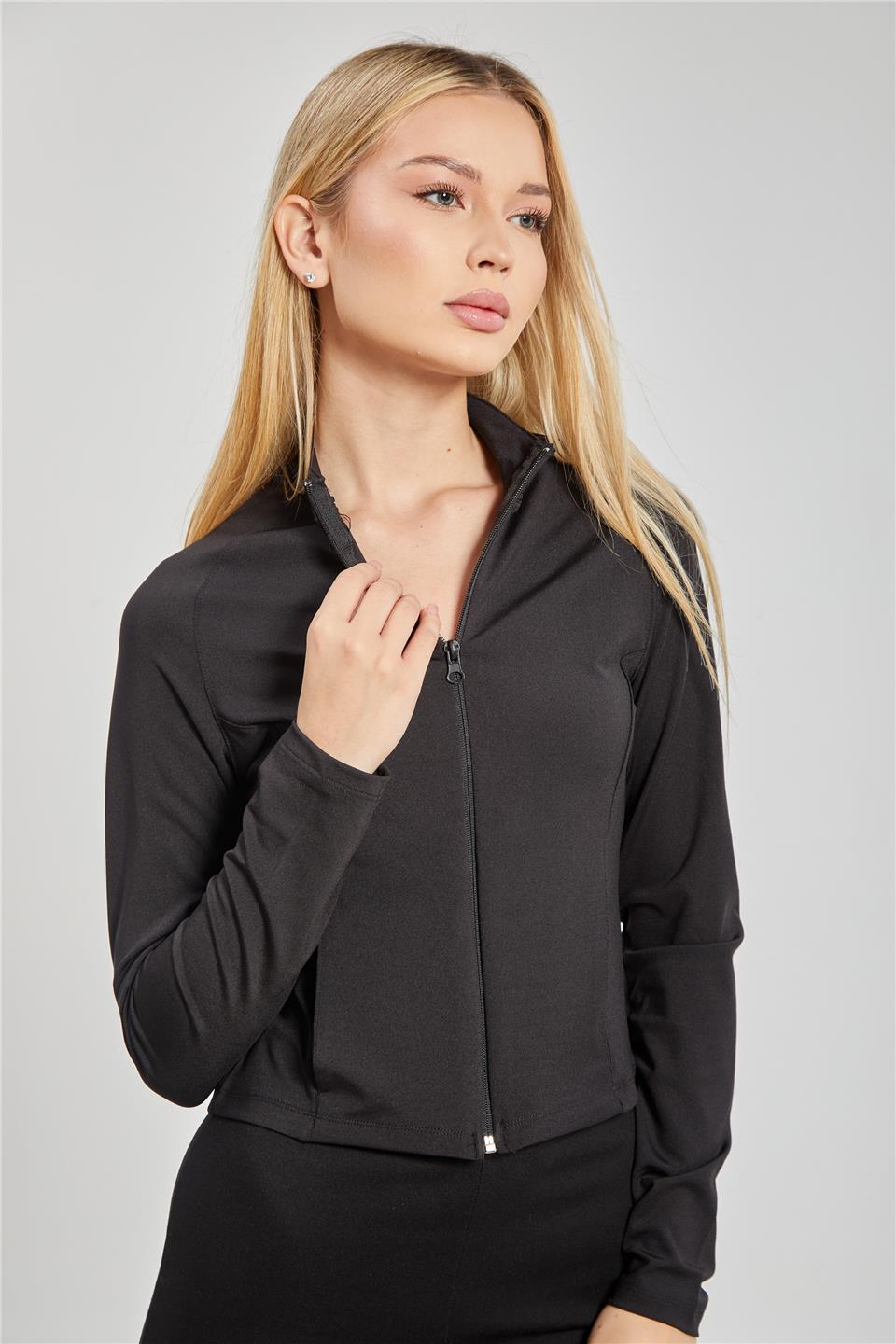 Reglon kol fermuarlı body-2556 Siyah