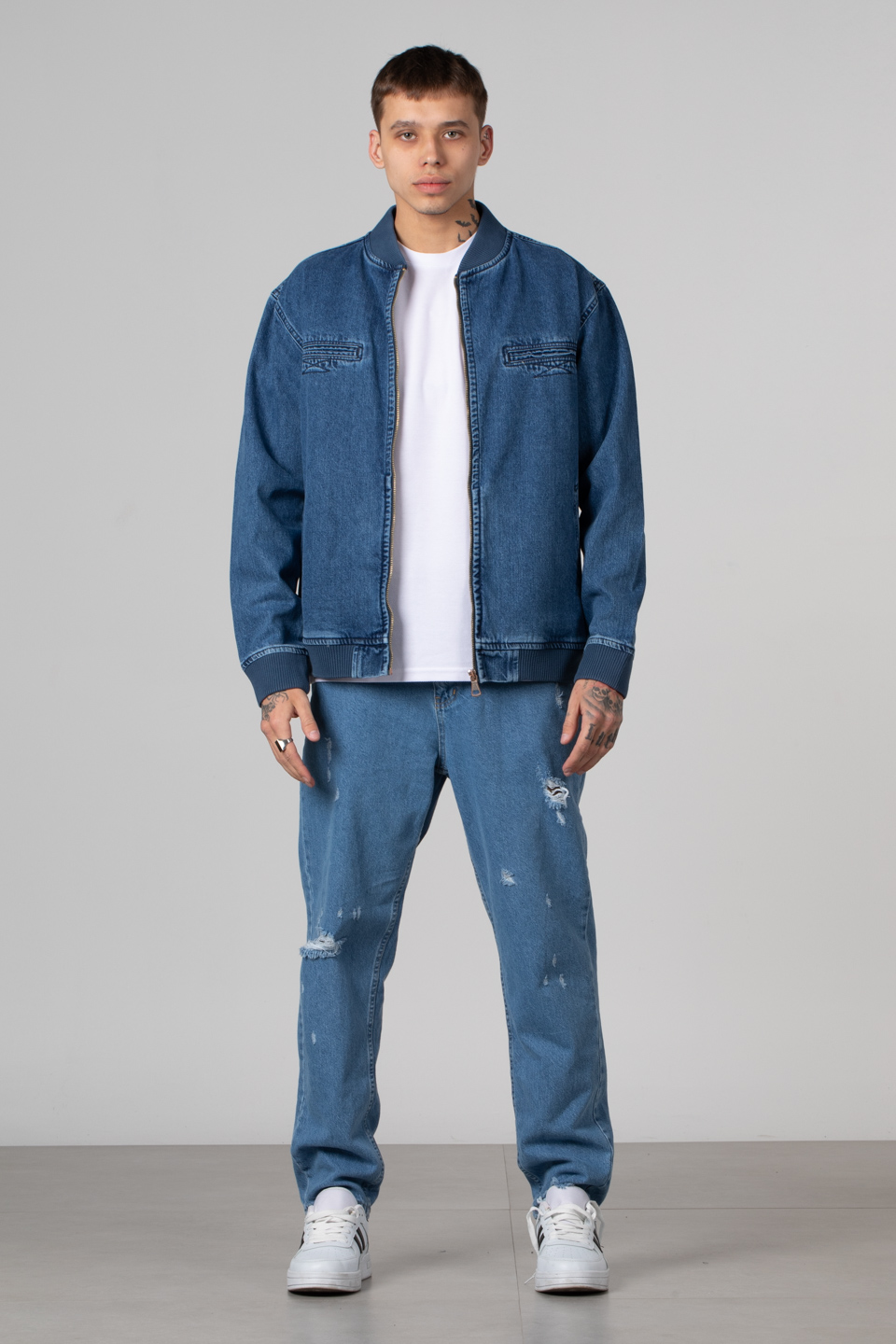 Regular fit denim kolej mont-2700 Orta Mavi