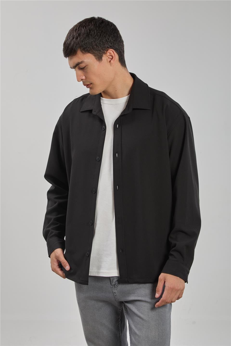 Regular fit gömlek-1190 Siyah