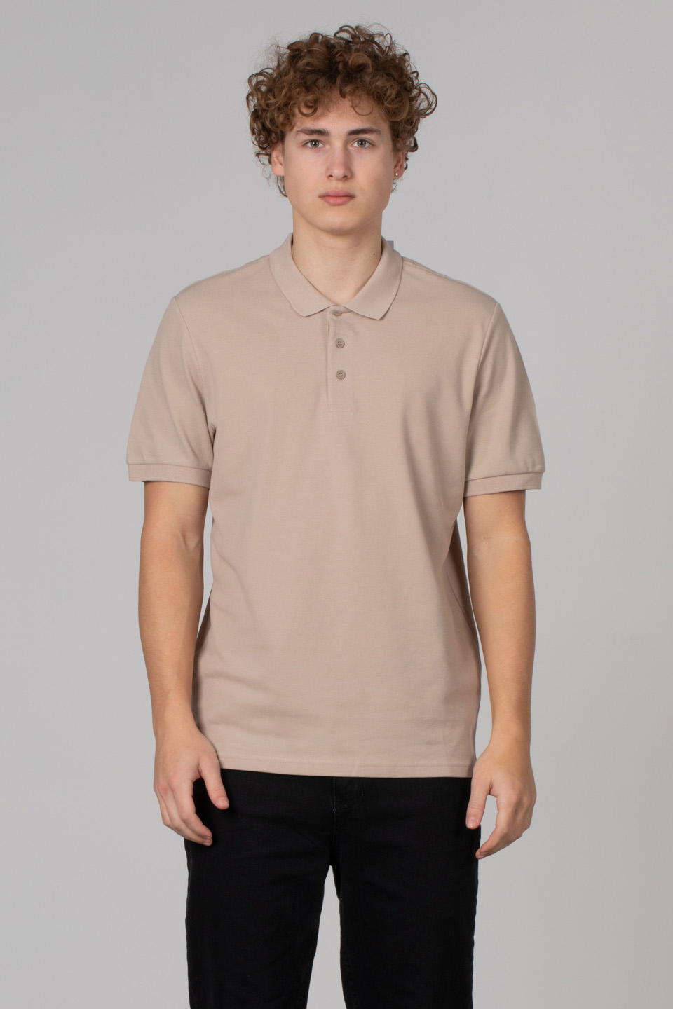 Regular fit polo pike t-shırt-2127 Vizon