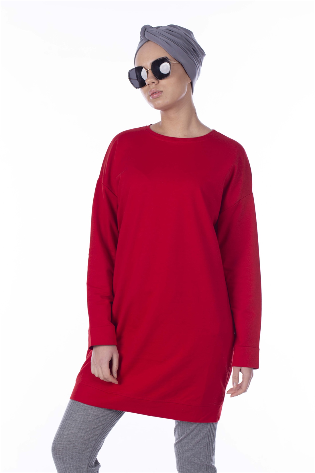 Salaş Basic Sweatshirt-Kırmızı