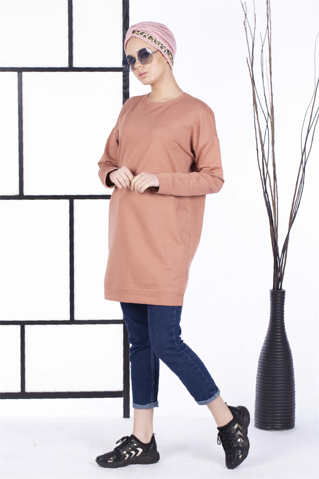 Salaş Basic Sweatshirt-Somon