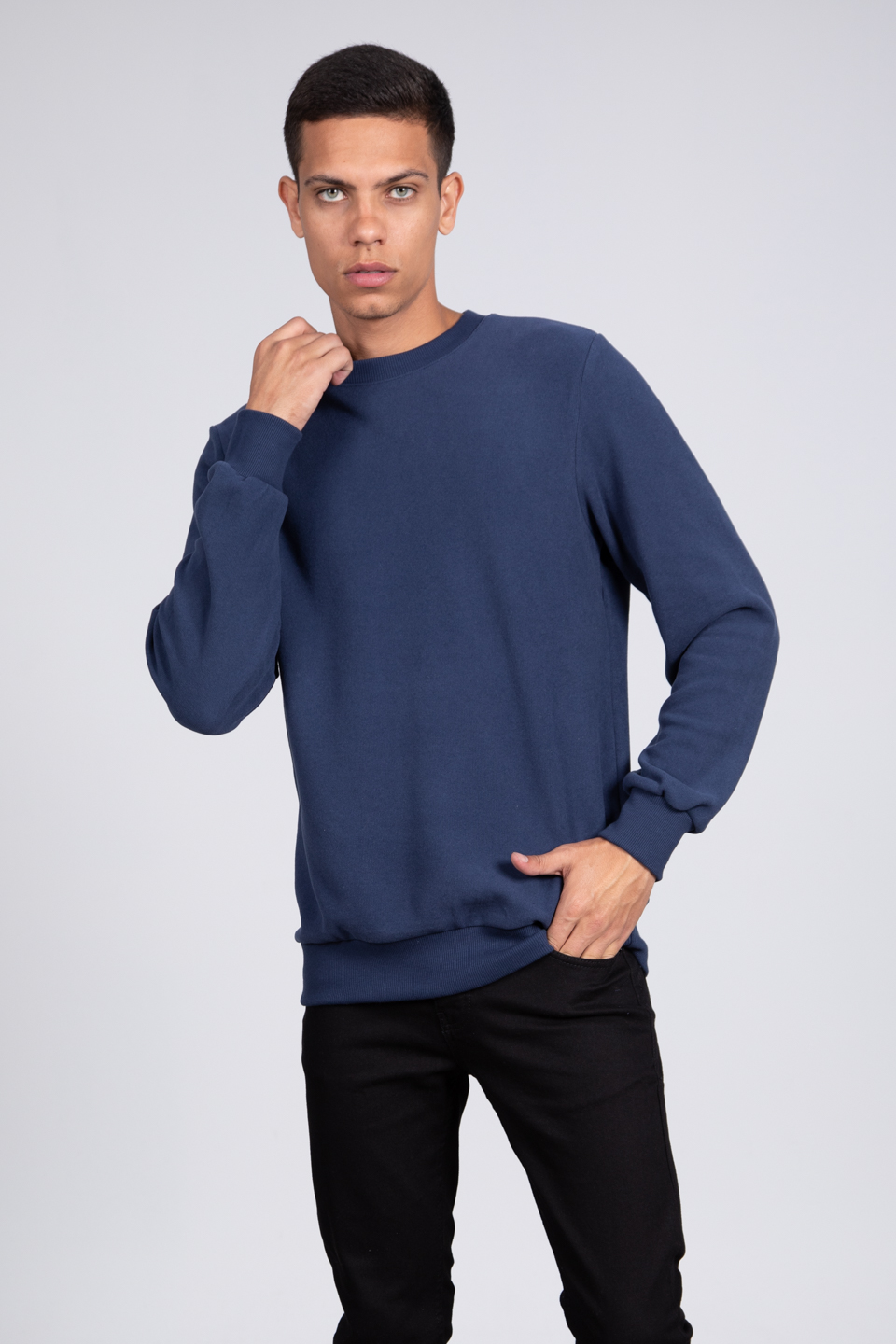 Selanik basıc sweatshirt-5053 İndigo