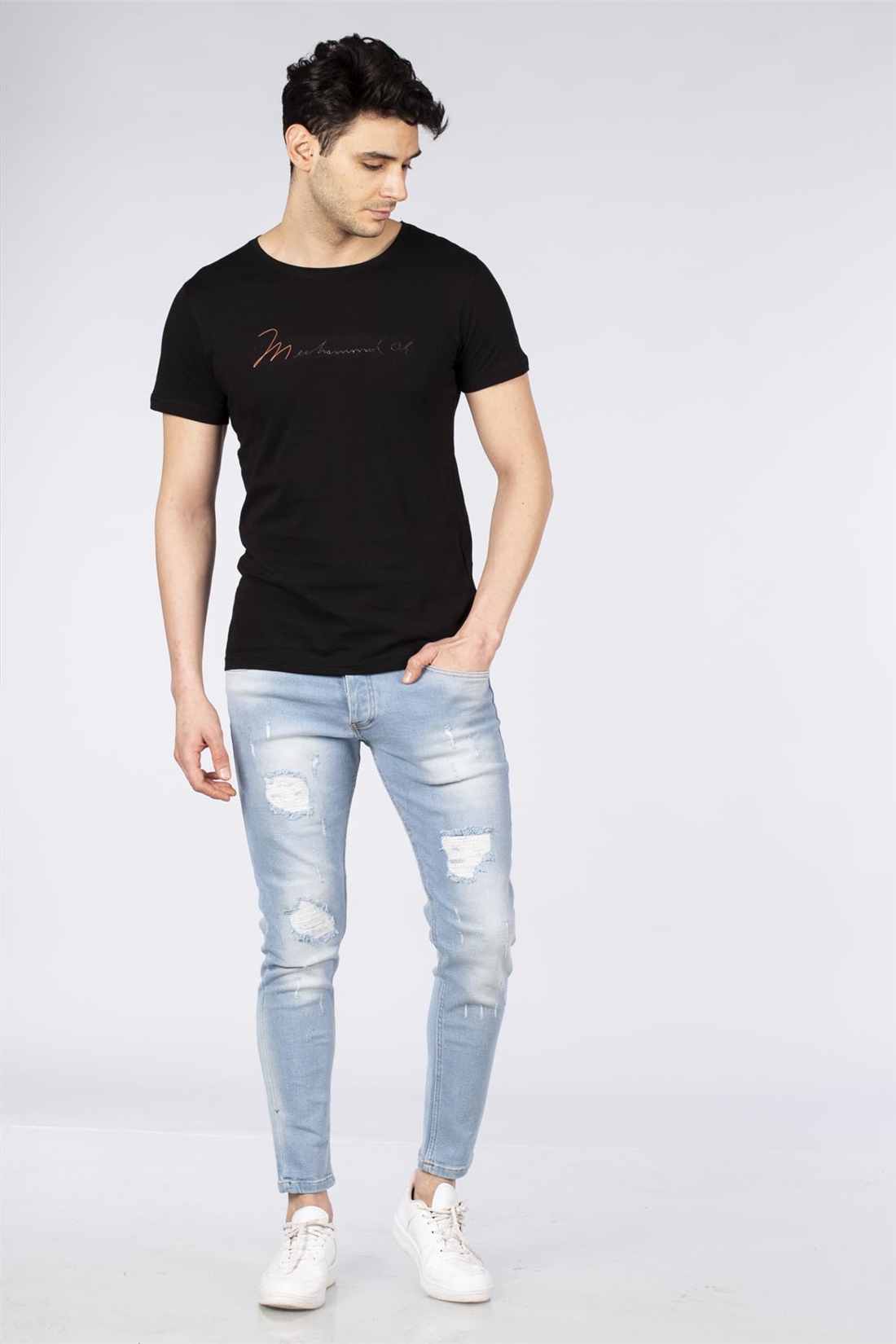 Skinny Fit Jean Pantolon-Buz Mavi