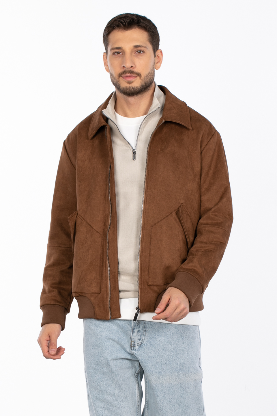 Süet bomber mont-KOBE Taba