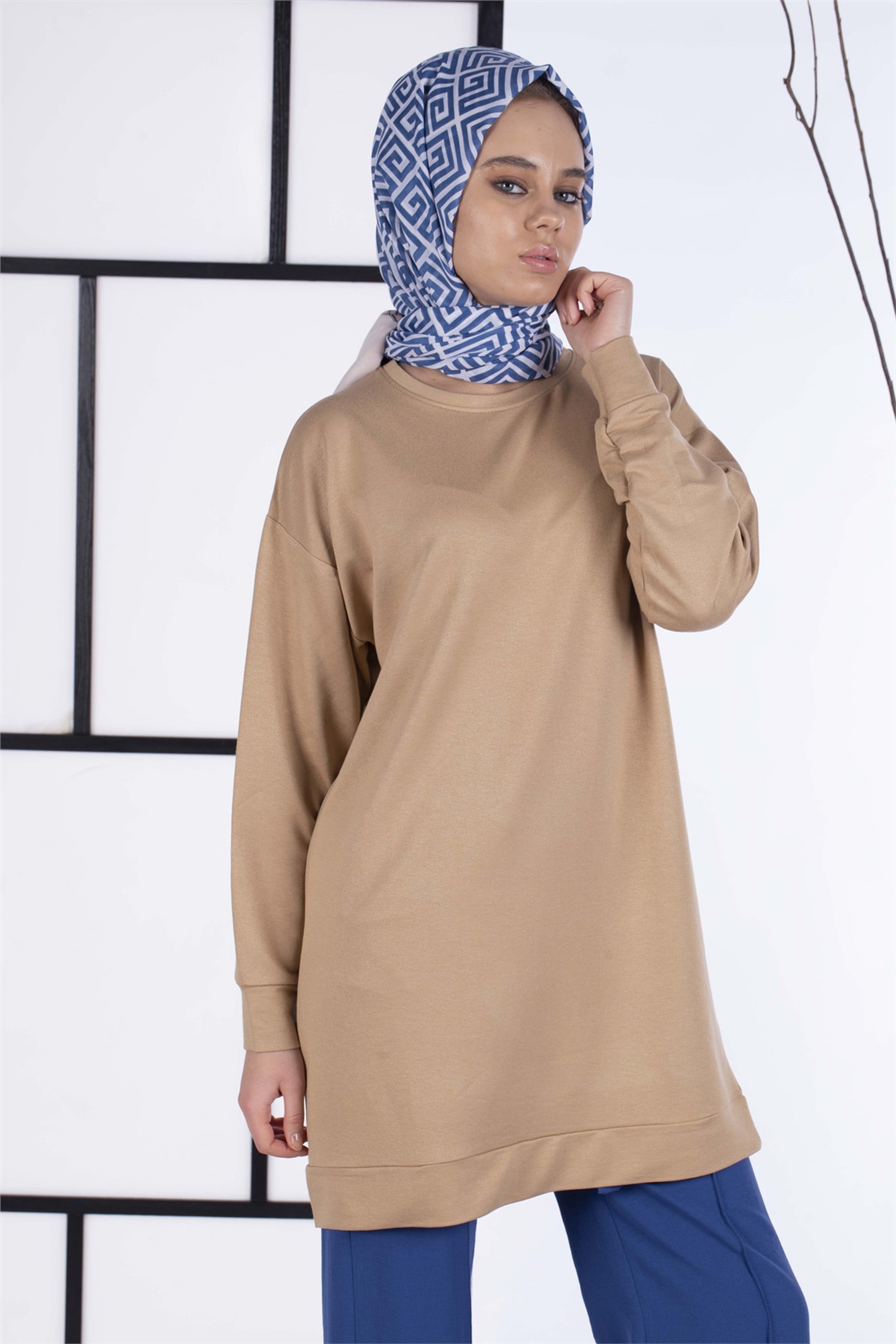 Tunik Sweatshirt-Vizon