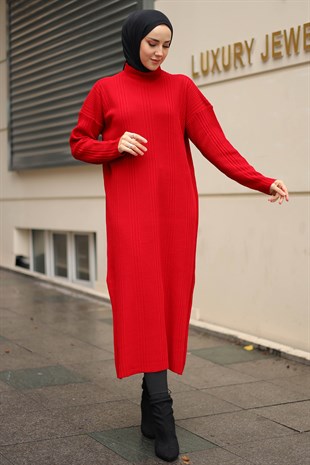 Jessica Triko Elbise Kırmızı
