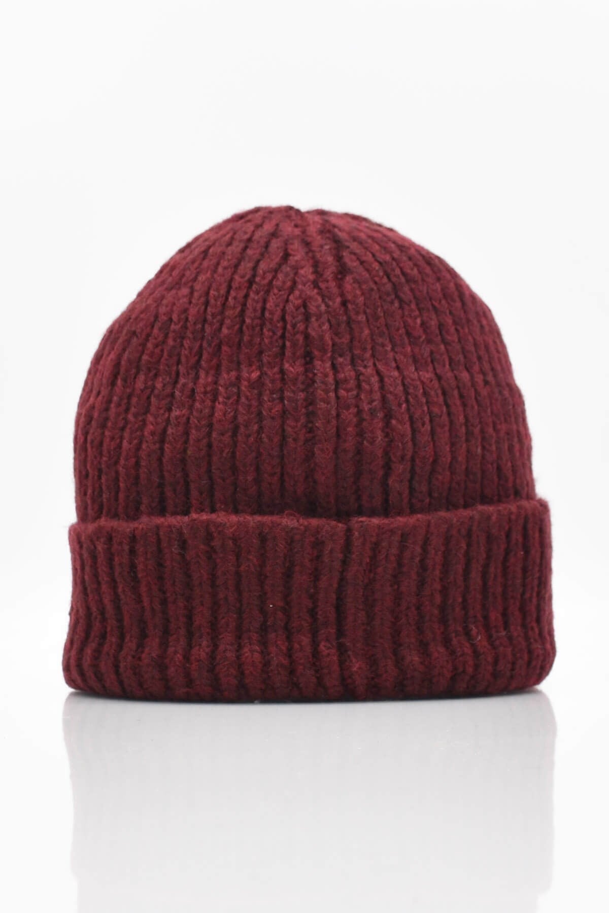 Mens Burgundy Winter Beanie