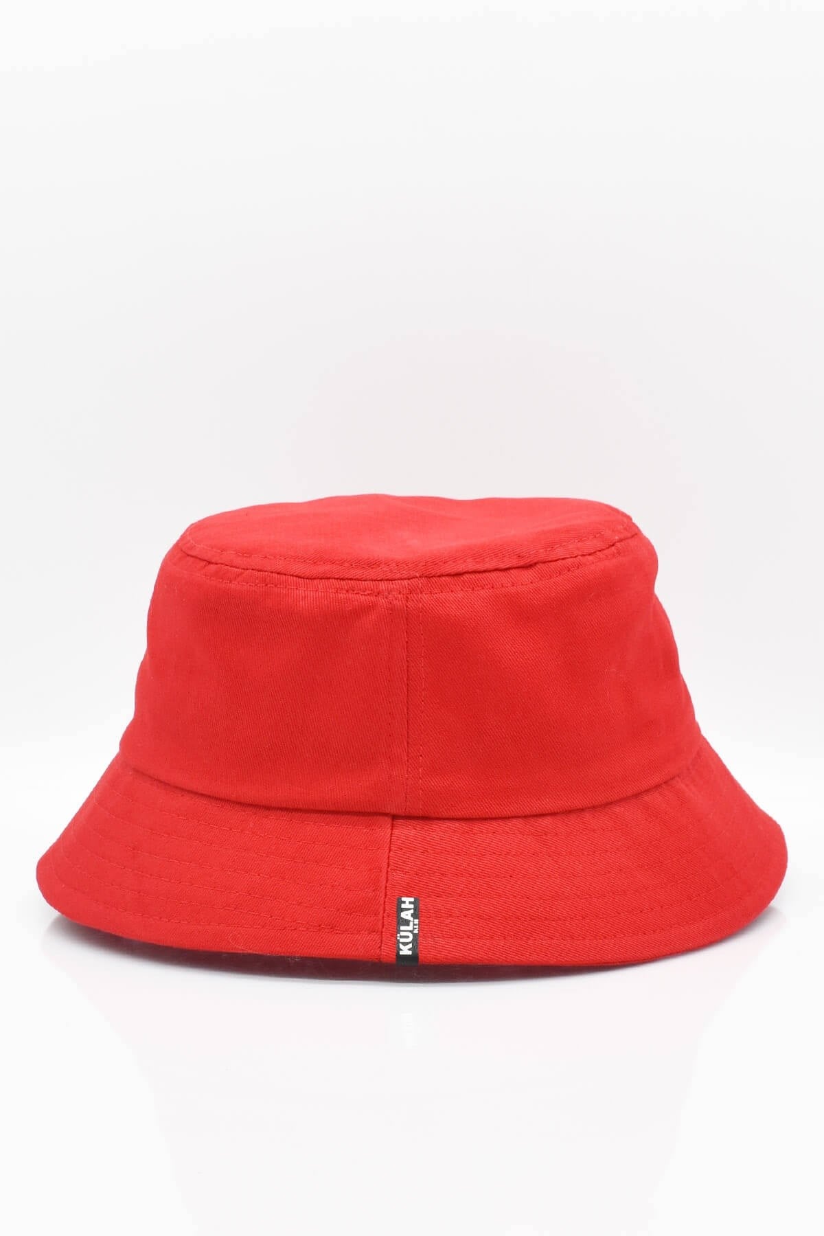 %100 Pamuk Kırmızı Kova Balıkçı Şapka Bucket Hat