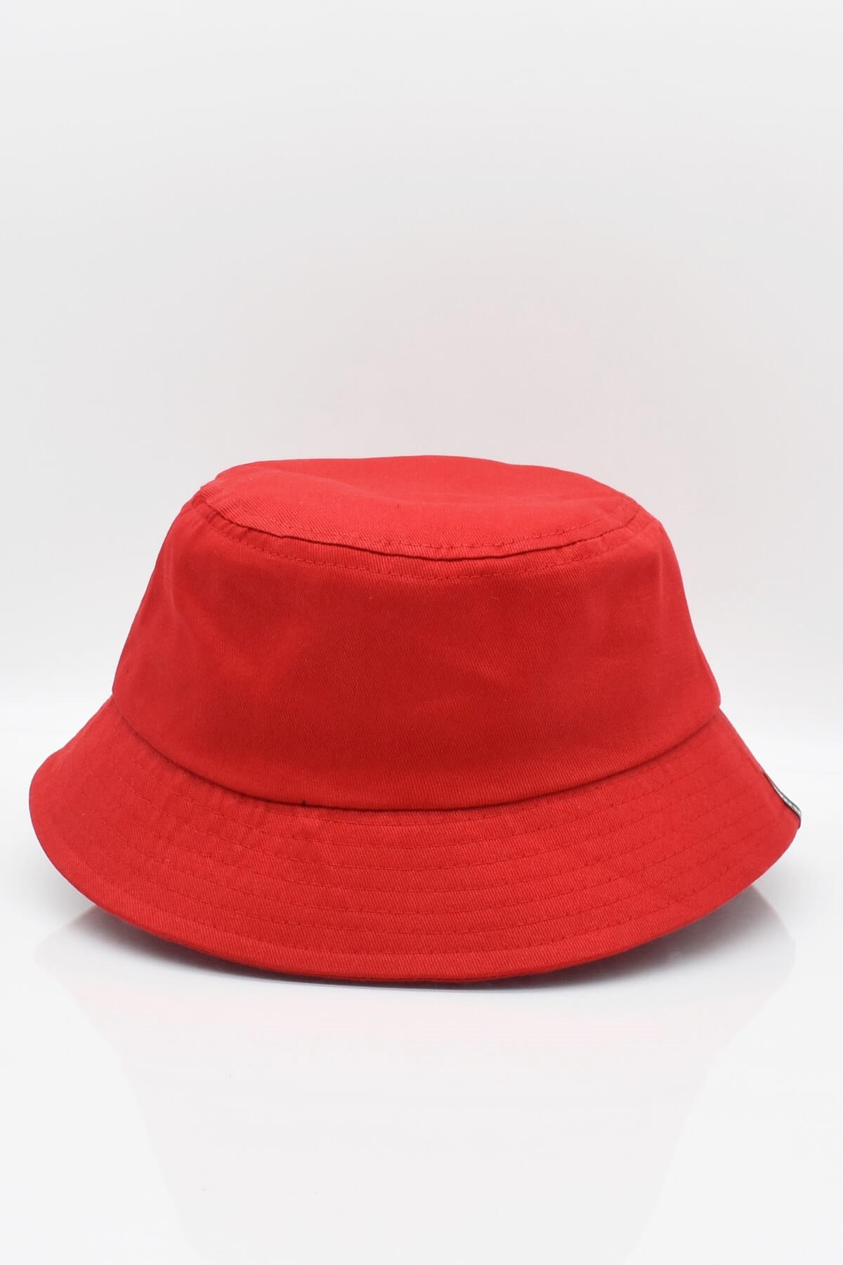 %100 Pamuk Kırmızı Kova Balıkçı Şapka Bucket Hat