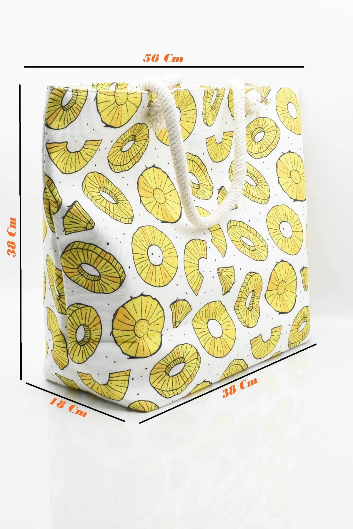 Kadın Donut Desenli Plaj Çantası